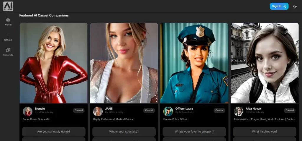 AI Allure - Pick AI Companion