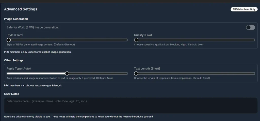 AiAllure - Customize options