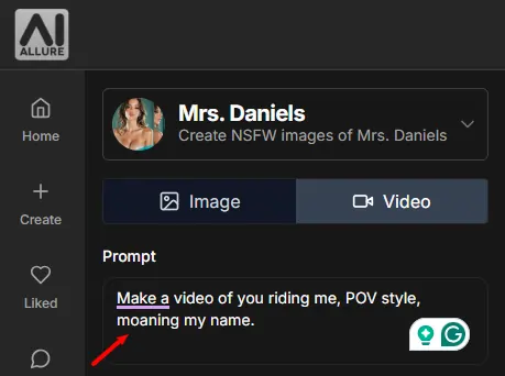 AiAllure Video Prompt