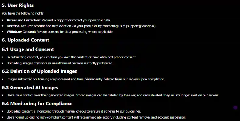 Xmode - User Policy and service
