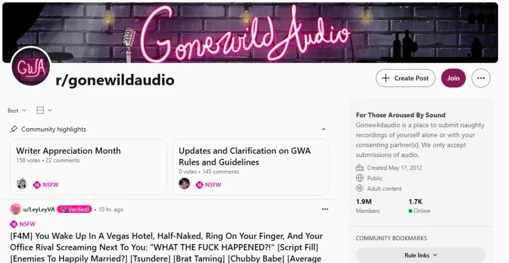 NSFWSubreddit rGoneWildAudio