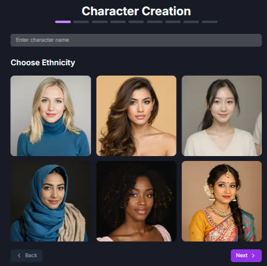 Xmode AI - AI charater Ethnicity