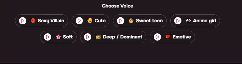 FantasyGF - AI Girlfriend Voice Options
