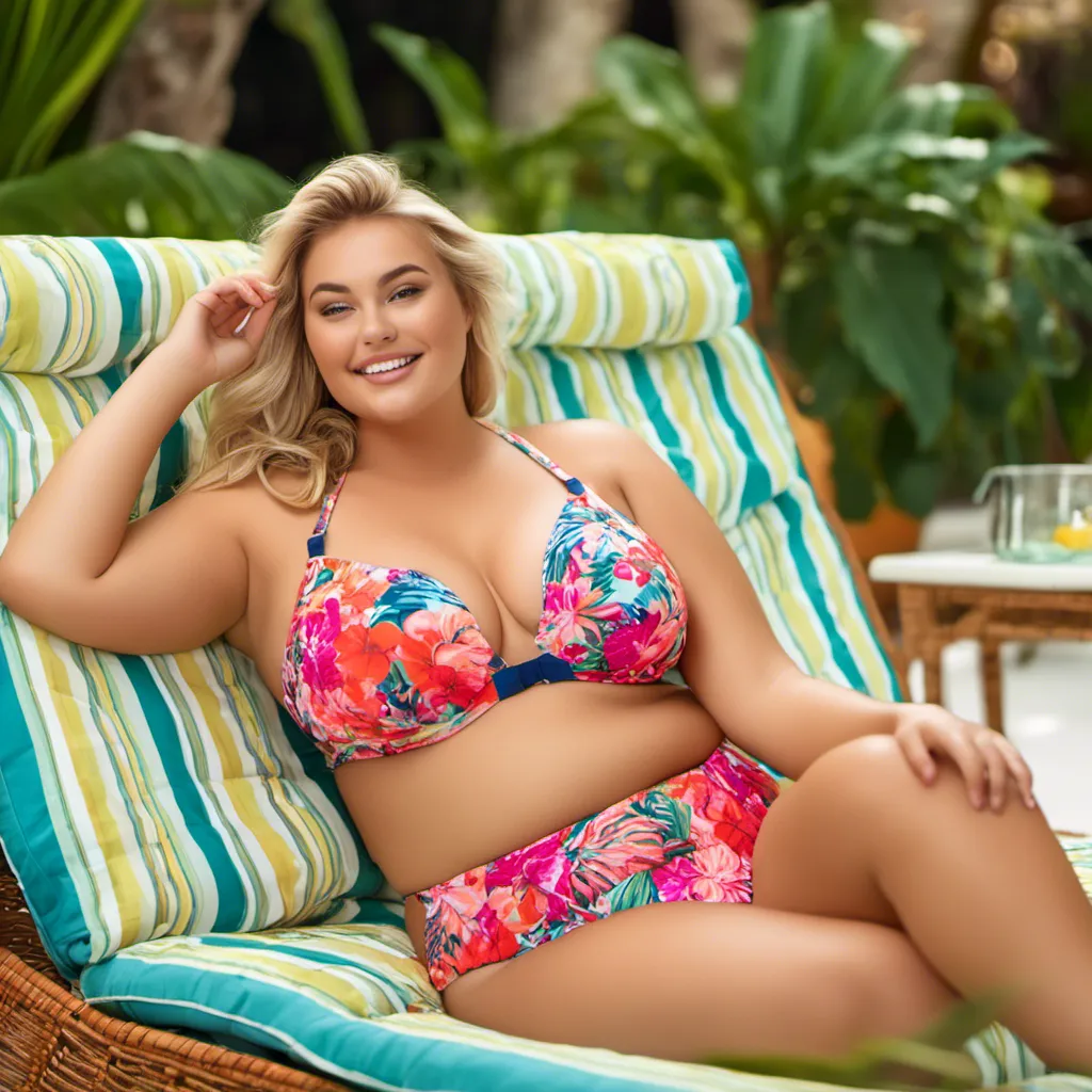 AI Thick Girl Generators Beach pose