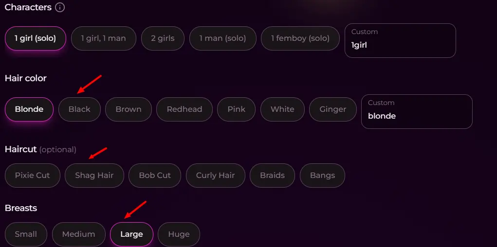 Seduced AI create Characters