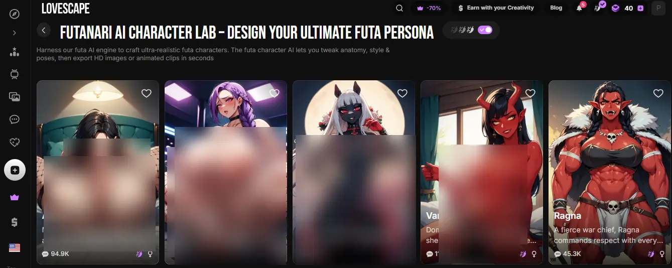 Lovescape AI - AI Futanari Chatbot