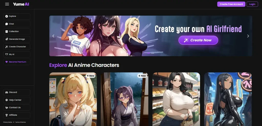 Yume AI - User Interface