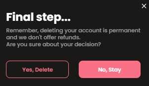 Candy AI - Account Delete Final Step