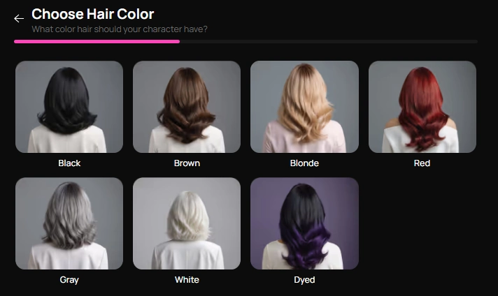 Get-Harder.today - AI Character Hair Colour