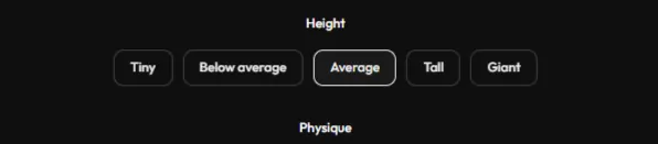 JOI AI – Choose AI Character Height