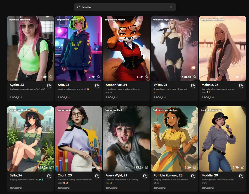 Joi AI - AI Anime Character