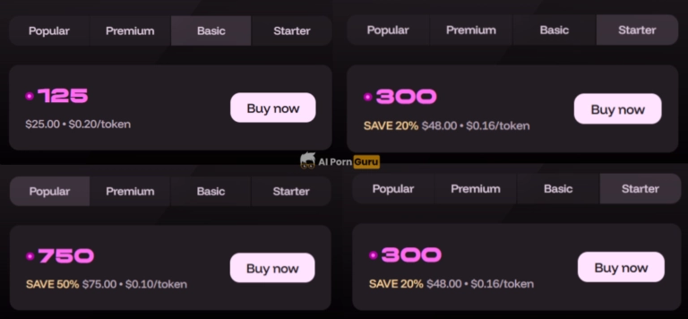 JustSext Token Pricing