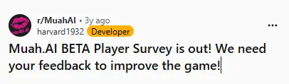 Muah AI - Reddit Survey