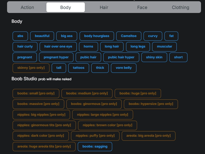 PornWaifu AI - AI Waifu Body Type