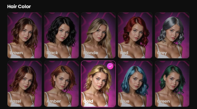 Golove AI - AI Character Hair Color