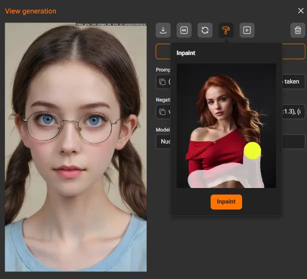 Pornworks AI Inpiant Feature