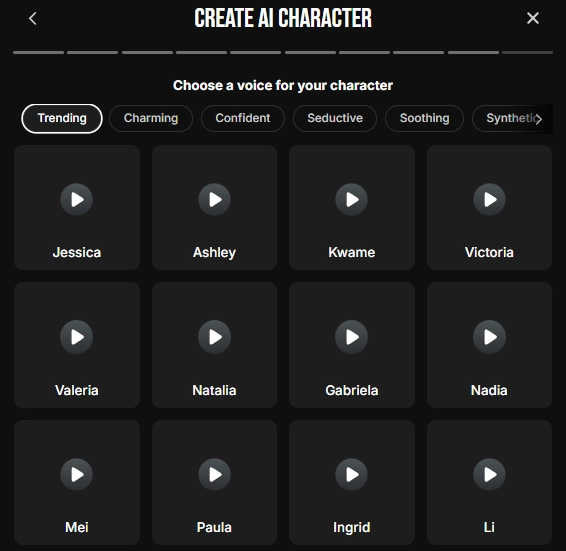 Spicier - AI Character Voice Selection