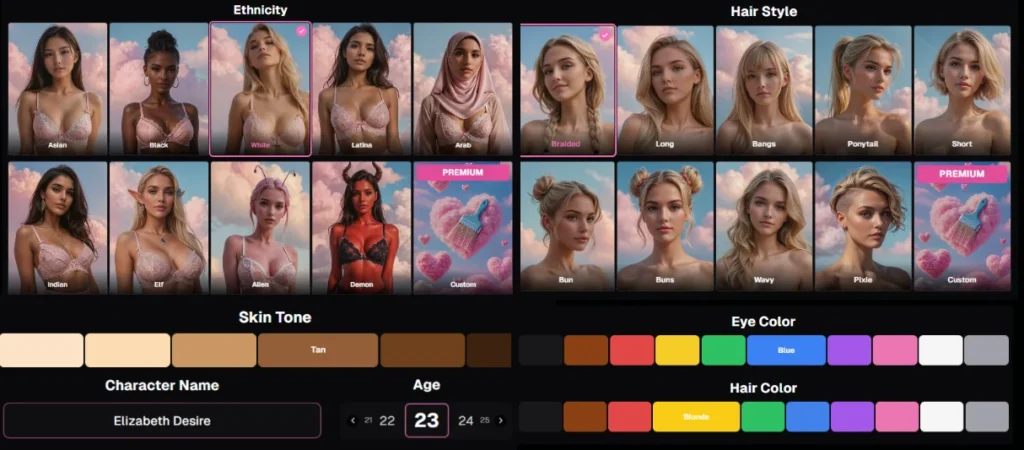 Ourdream AI - AI Character Building Steps