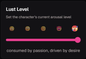 Ourdream AI - Lust Level Slider