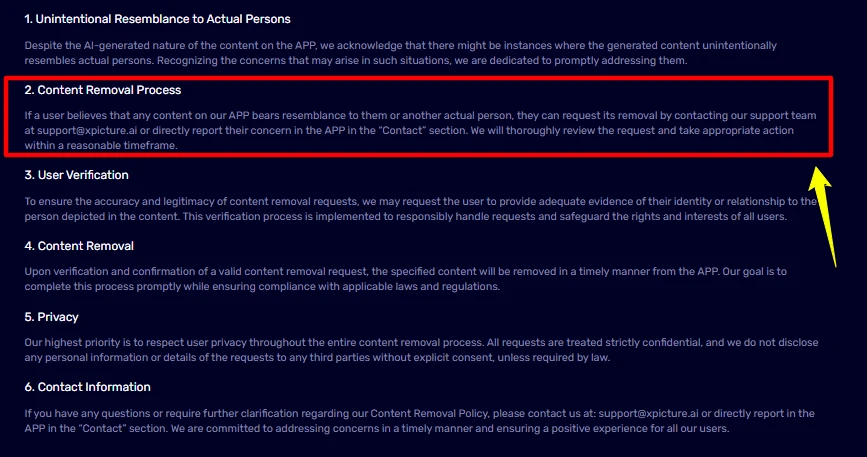 History Deletion Claims xPicture AI