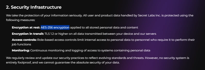 Secrets AI - Privacy