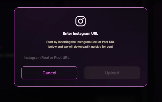 Swapzy AI - Instagram video URL directly Upload Feature