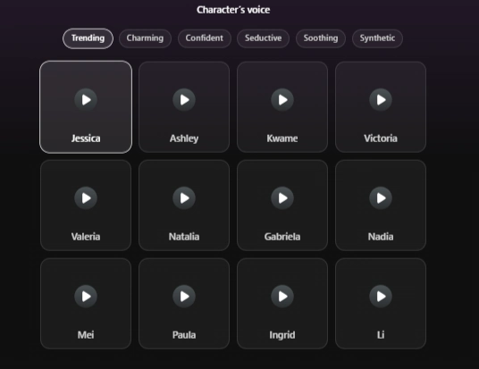 Xtease AI - Choose AI Character Voice