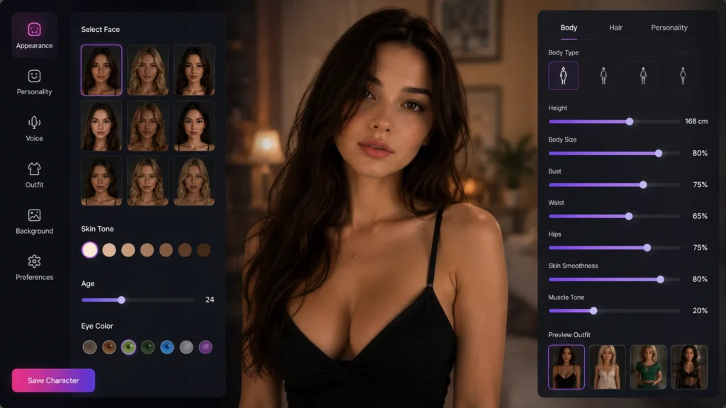 Golove AI - AI Character Customization Sliders