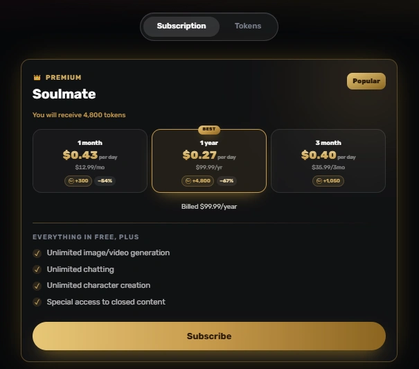 Crushi AI Pricing Plans