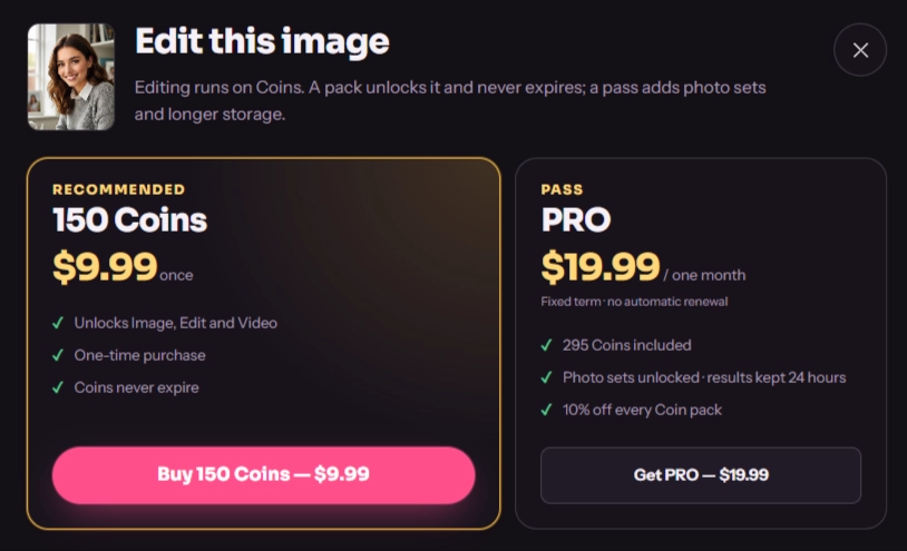 GeneratePorn.ai Pro Pricing