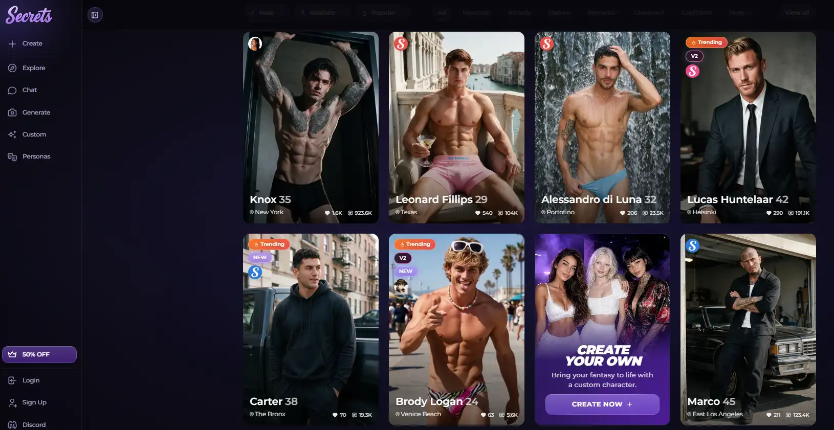 Secrets AI - AI Male Companions