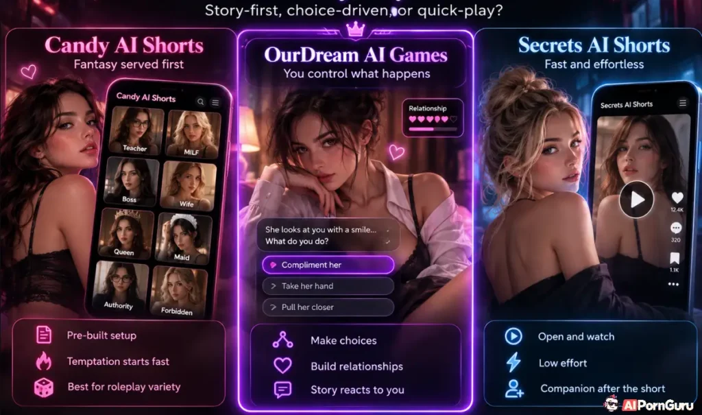 AI fantasy roleplay app comparison visual