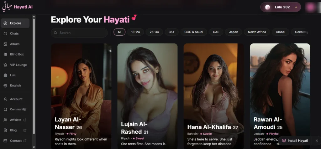 Hayati AI Homepage